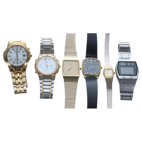 447 - Selection of Seiko wristwatches for repair to include Kinetic 100m, Chronograph Quartz, Quartz LC an... 