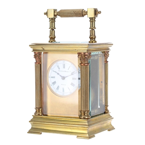 1211 - Mappin & Webb small carriage clock timepiece, the 1.5