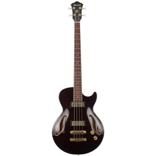 44 - 2009 Ibanez Artcore Series AGB200-TBR-12-01 semi-hollow body bass guitar, made in China, ser. no. S0... 