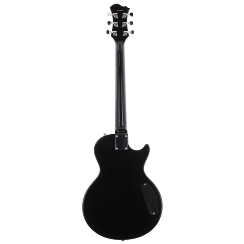 49 - Marshall left-handed electric guitar, made in Vietnam; Body: black finish; Neck: good; Fretboard: ro... 