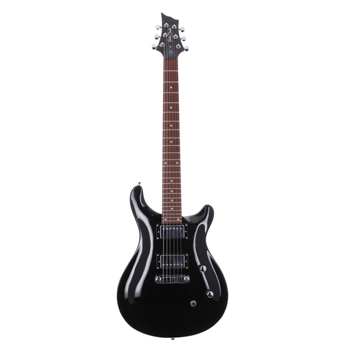 50 - 2021 Harley Benton CST-24 Deluxe electric guitar, made in Vietnam; Body: black finish on mahogany; N... 