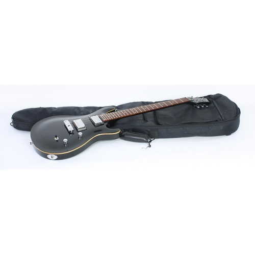 50 - 2021 Harley Benton CST-24 Deluxe electric guitar, made in Vietnam; Body: black finish on mahogany; N... 