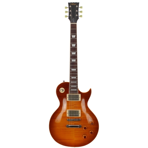 58 - JHS Vintage Lemon Drop electric guitar; Body: mahogany back with maple finish top; Neck: mahogany, v... 