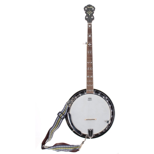 524 - David Rotheray (The Beautiful South) - owned and used 2003 Fender five string resonator banjo, craft... 