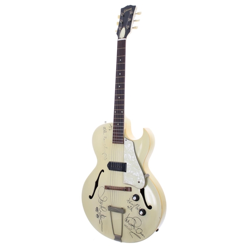 530 - Mick Ronson and Ian Hunter - autographed 1950s Gibson ES-225T hollow body electric guitar, signed by... 