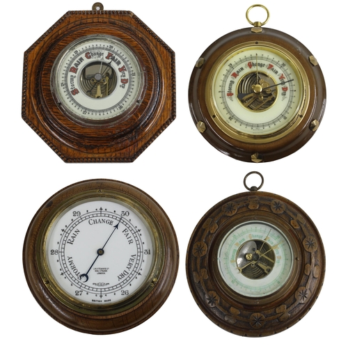 1003 - Small aneroid wall barometer, the 4.5