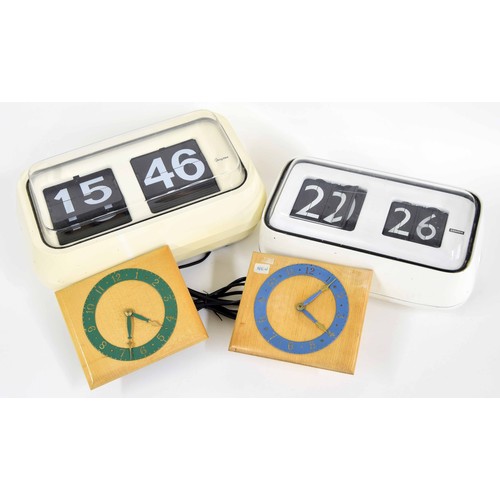 1101 - Grayson digital electric clock, within a Perspex cover and cream plastic case, 7.5