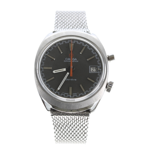 1 - Omega Genève Chronostop stainless steel gentleman's wristwatch, reference no. 146.009 146.010, seria... 
