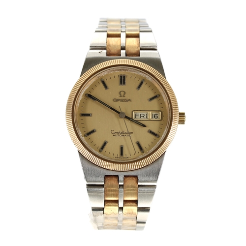 12 - Omega Constellation Chronometer automatic stainless steel and gold gentleman's wristwatch, reference... 