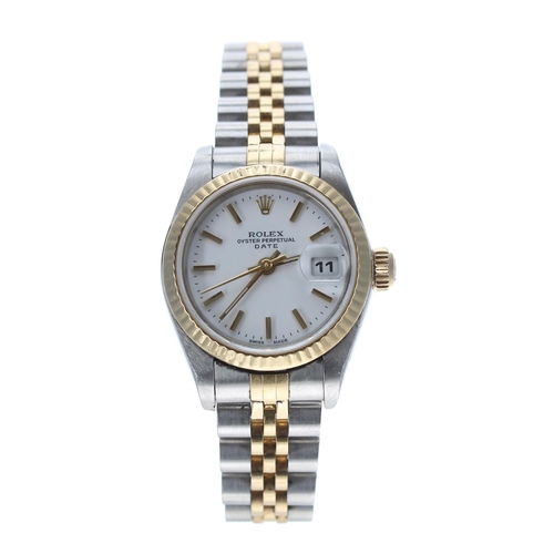 32 - Rolex Oyster Perpetual Date gold and stainless steel lady's wristwatch, reference. no. 6917, serial ... 