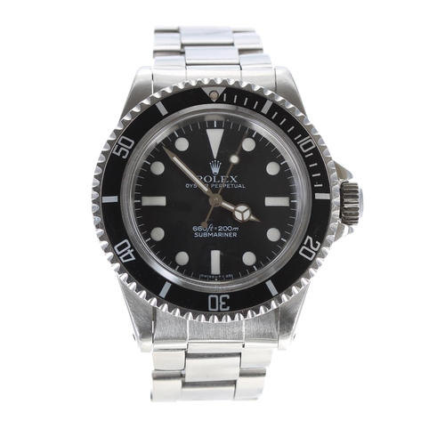 34 - Rolex Oyster Perpetual Submariner stainless steel gentleman's wristwatch, reference no. 5513, serial... 