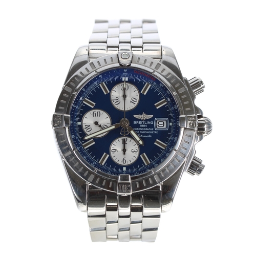 46 - Breitling Evolution Chronographe automatic stainless steel gentleman's wristwatch, reference no. A13... 