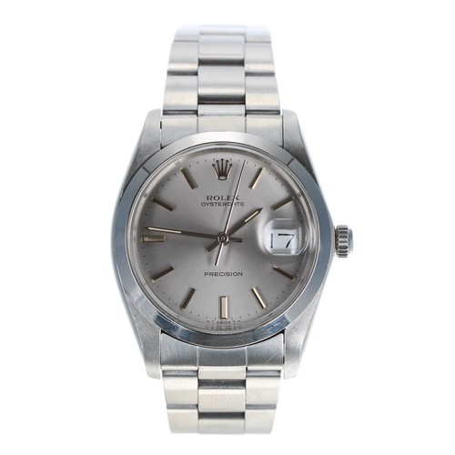 27 - Rolex Oysterdate Precision stainless steel gentleman's wristwatch, reference. 6694, serial no. 8337x... 