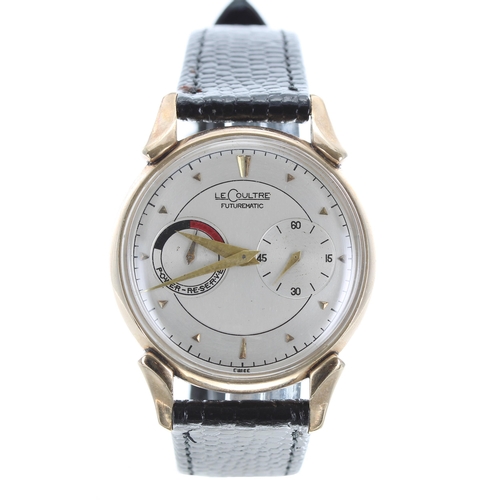55 - LeCoultre Futurematic automatic 'bumper' gold plated gentleman's wristwatch, circular silvered dial ... 