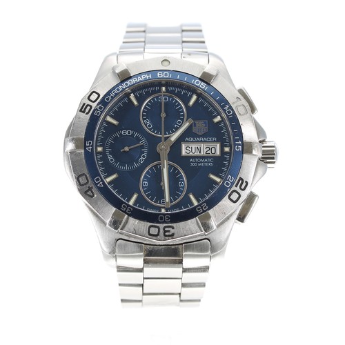 59 - Tag Heuer Aquaracer chronograph automatic stainless steel gentleman's wristwatch, reference no. CAF2... 