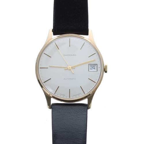 434 - Garrard 9ct automatic gentleman's wristwatch, Birmingham 1982, signed silvered dial with baton marke... 