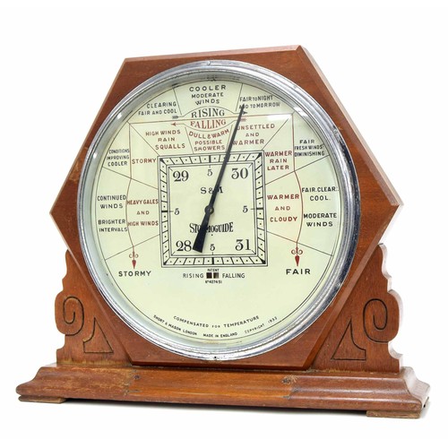 1015 - Short & Mason of London storm guide table barometer, the 12