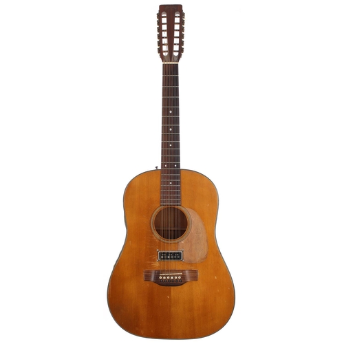 538 - Matt Owens (Noah and the Whale) - 1972 C.F. Martin D12-20 acoustic guitar, made in USA; Back and sid... 