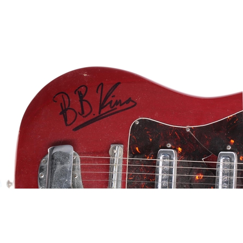545 - BB King - autographed 1960s Top Twenty electric guitar, signed by BB King in black pen to the top of... 