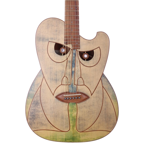 548 - Pink Floyd interest - 2017 Andy Manson Division Bell acoustic guitar, made in England, ser. no. 1711... 