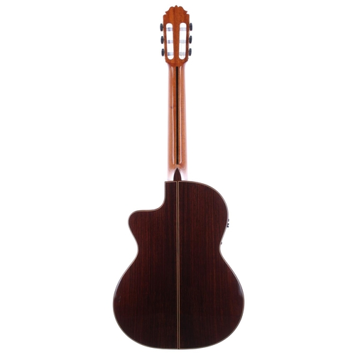 1211 - 2002 Amalia Burguet 3M electro-classical guitar, ser. no. 0011; Back and sides: Indian rosewood; Top... 