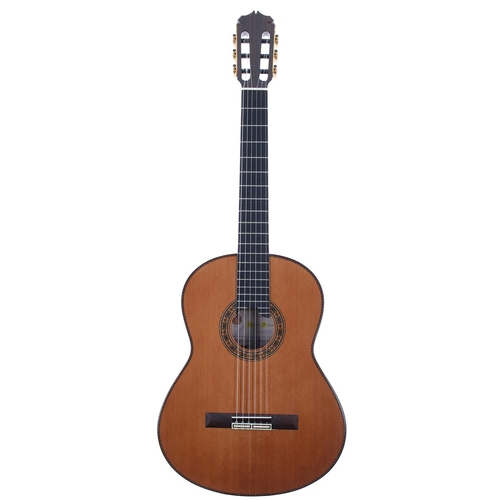 1222 - Good classical guitar; Back and sides: Indian rosewood; Top: cedar; Neck: mahogany; Fretboard: ebony... 