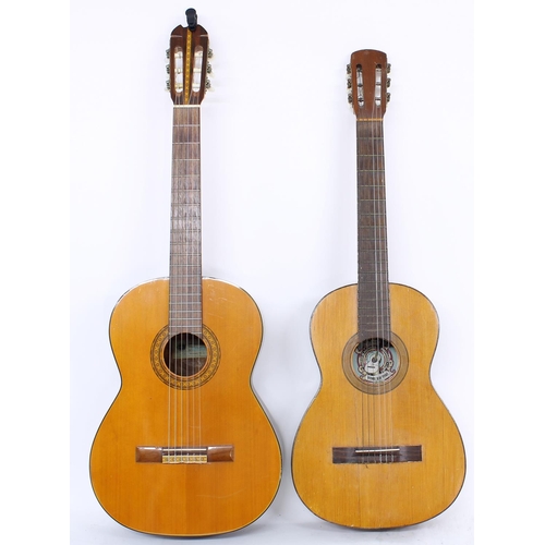1223 - 1970s Epiphone classical guitar, made in Japan, ser. no. 206126; together with a Vicente Tatay class... 