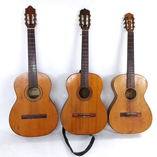 1225 - Hofner Flamenco guitar; together with a Camps classical guitar and one other (3)... 