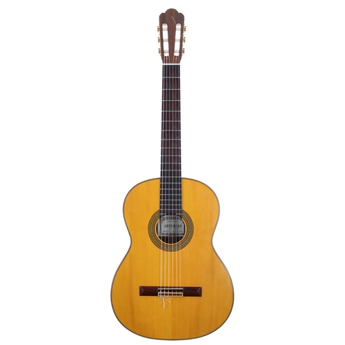 1226 - Asturias A-7 classical guitar, made in Japan; Back and sides: rosewood, scratches and dings; Top: na... 