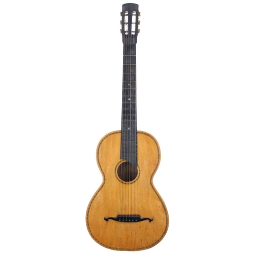 1209 - Early 20th century European small bodied acoustic guitar
