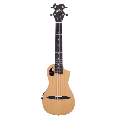 1236 - Zachary Taylor electro-acoustic tenor ukulele; Back and sides: Ziricote; Top: spruce; Neck: maple; F... 
