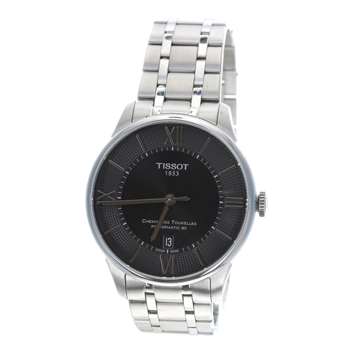 26 - Tissot Chemin Des Tourelles Powermatic 80 stainless steel gentleman's wristwatch, reference no. T099... 