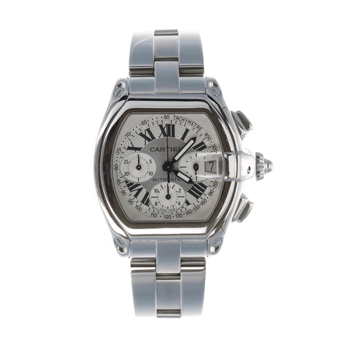 31 - Cartier Roadster Chronograph XL  automatic stainless steel gentleman's wristwatch, reference no. 261... 