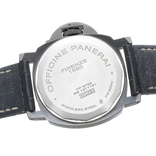 37 - Panerai Luminor Marina PVD left-handed MANUAL WIND gentleman's wristwatch, reference no. OP6750, cas... 