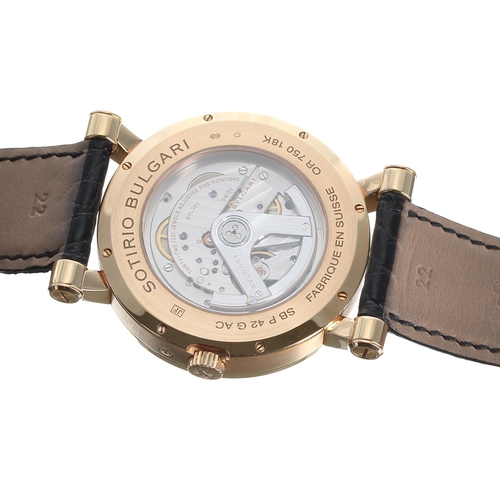 38 - Bulgari Sotirio Annual Calendar, 125th Anniversary 18ct gentleman's wristwatch, reference no. SBP42G... 