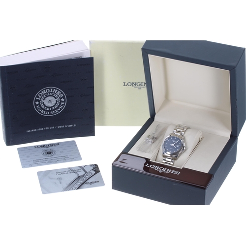 54 - Longines Conquest Classic Diamond stainless steel lady's wristwatch, reference no. L32774576, serial... 