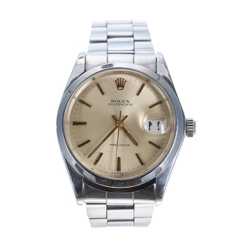 4 - Rolex Oysterdate Precision stainless steel gentleman's wristwatch, reference no. 6694, serial no. 26... 