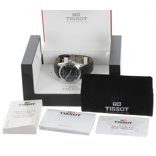28 - Tissot Couturier Powermatic 80 stainless steel gentleman's wristwatch, reference no. T035407A, black... 