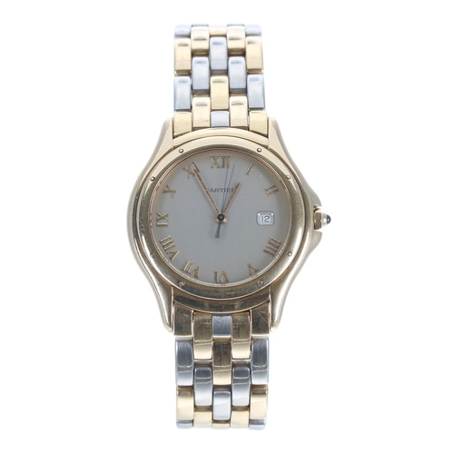 34 - Cartier Cougar 18ct and stainless steel wristwatch, reference no. 887904C, serial no. 039xx, Roman n... 