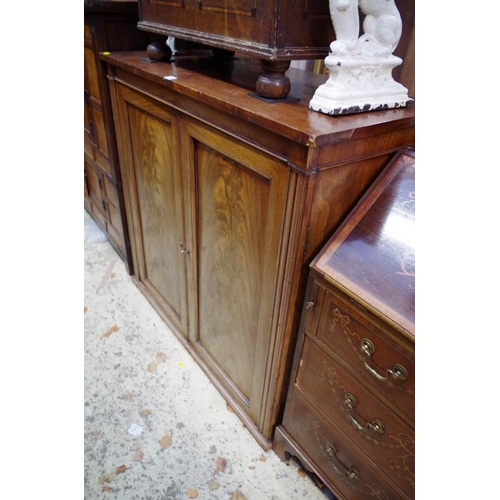 1259 - A 19th century mahogany side cabinet, 106.5cm wide. 