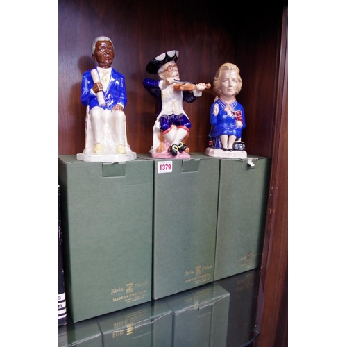 1379 - Three Kevin Francis limited edition political character jugs, one signed, each boxed.... 