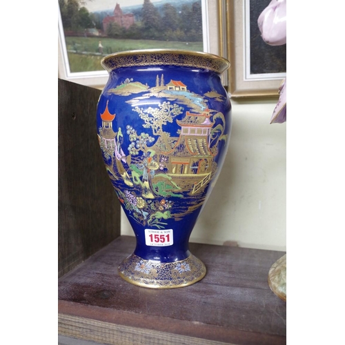 1551 - A Carlton Ware vase, 24.5cm high.