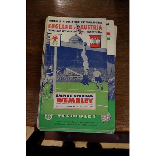 1970 - Football Programmes: England Internationals spanning Nov 1951-Dec 1967, to include: England v B... 