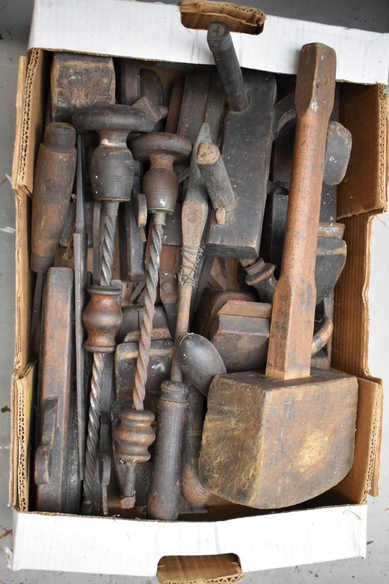 A collection of old and vintage tools.