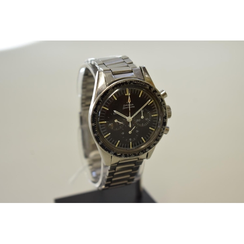 204 - A rare circa 1965 Omega 'Ed White' Speedmaster stainless steel manual wind wristwatch, 39mm, cal 321... 