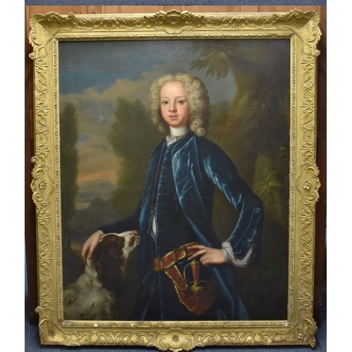 1706 - (HP) Circle of Jonathan Richardson, Sir Coventry Carew as a young man, with spaniel, Antony House be... 