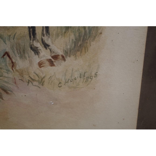 1138 - C Hoult, calvary officers, signed and dated 1895, watercolour and gouache, 50 x 37.5cm.... 