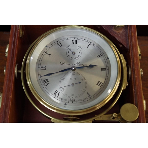 1207 - A mahogany cased two-day marine chronometer, by Thomas Mercer, No.23778, the 4in silvered dial with ... 