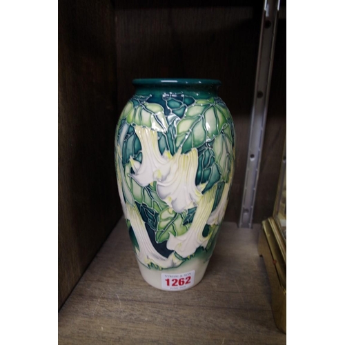 1262 - A Moorcroft 'Angel's Trumpet' pattern ovoid vase, by Anji Davenport, signed and inscribed to base, 1... 