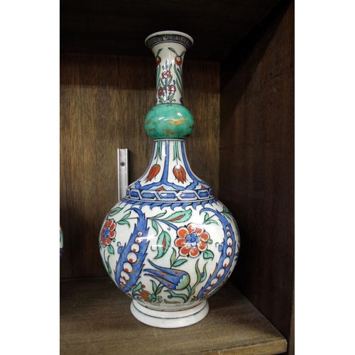 1275 - A pair of Samson Iznik style vases, 35.5cm high, (each s.d.).